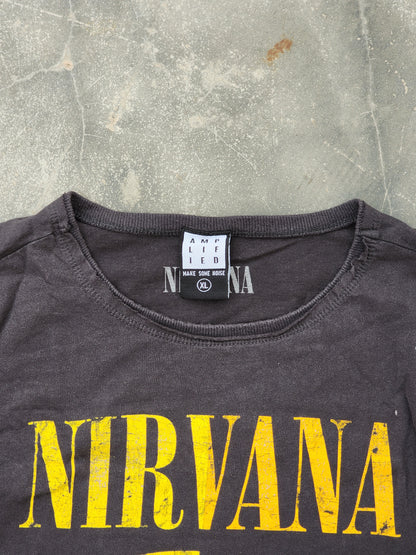 Nirvana x Amplified Black and Yellow Smiley Tee (M)