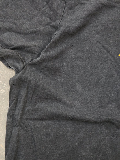 Nirvana Angels Black and Yellow Distressed Tee (L)
