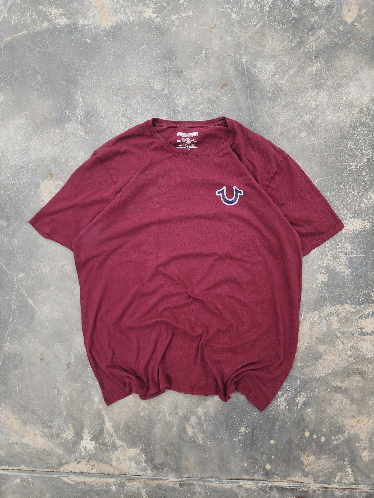 True Religion World Tour Maroon Tee (L)