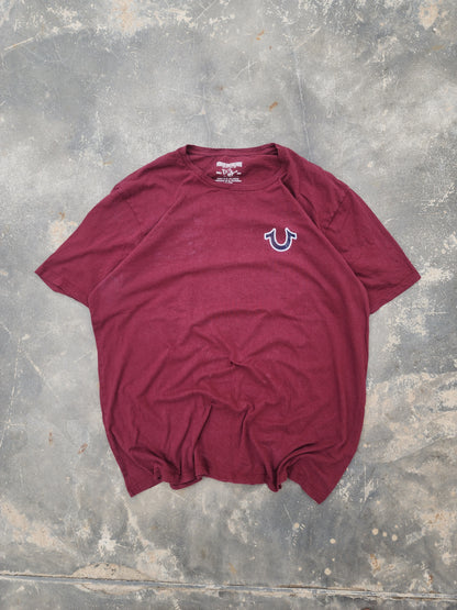 True Religion World Tour Maroon Tee (L)