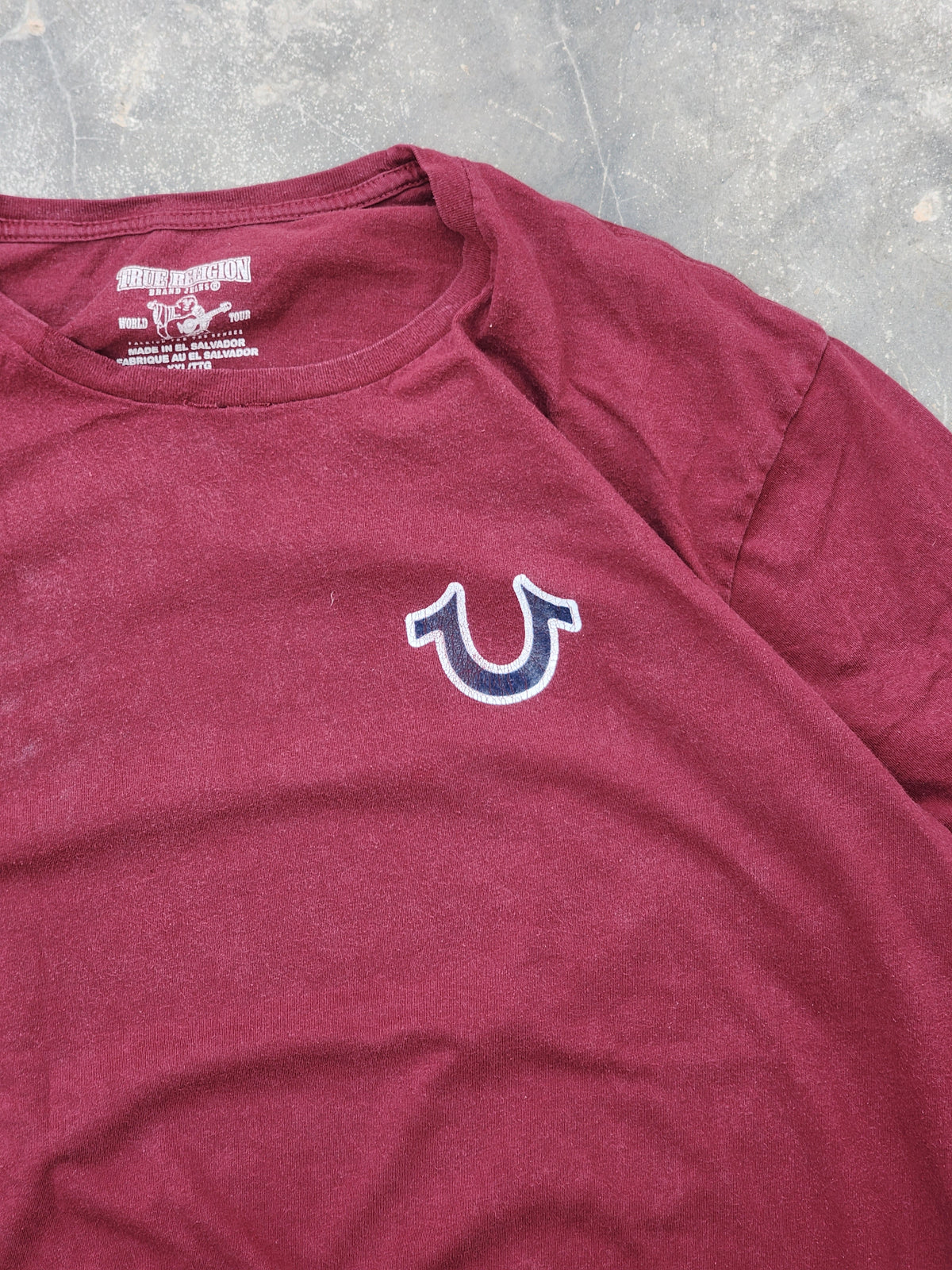 True Religion World Tour Maroon Tee (L)