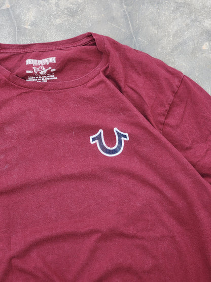 True Religion World Tour Maroon Tee (L)