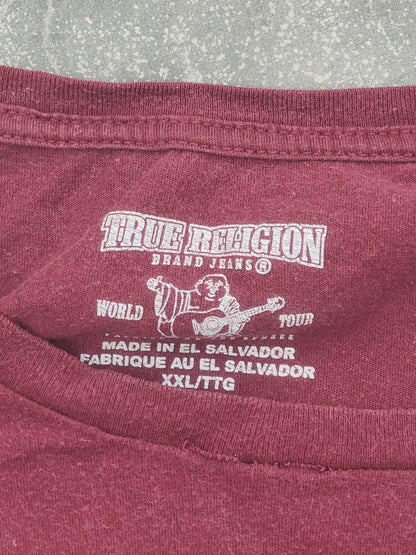 True Religion World Tour Maroon Tee (L)