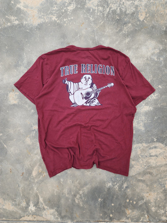 True Religion World Tour Maroon Tee (L)