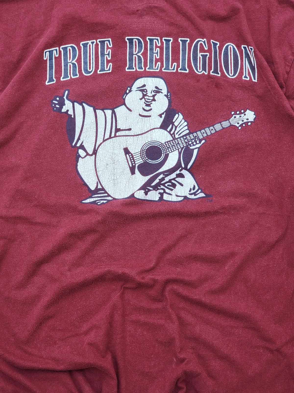 True Religion World Tour Maroon Tee (L)