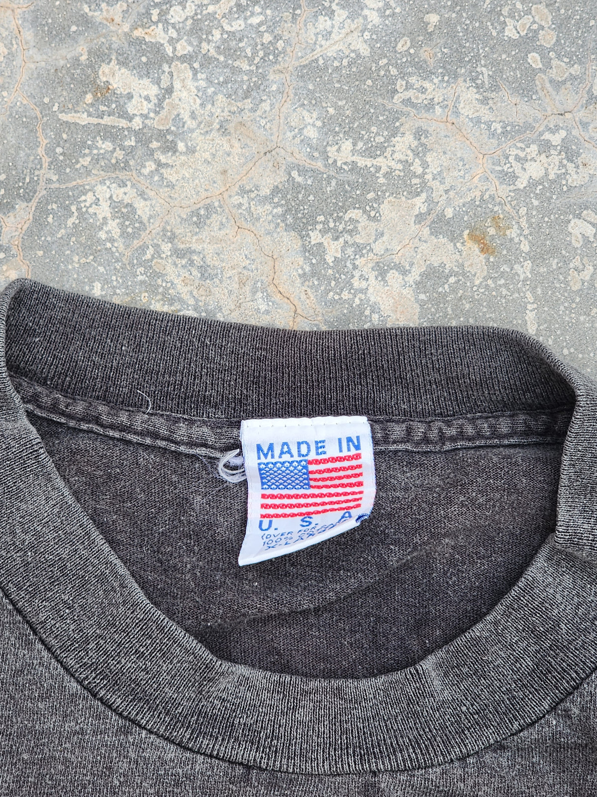 Vintage 1990s TYCA 3d Embossed "Made in USA" Blank Tag Tee (L)