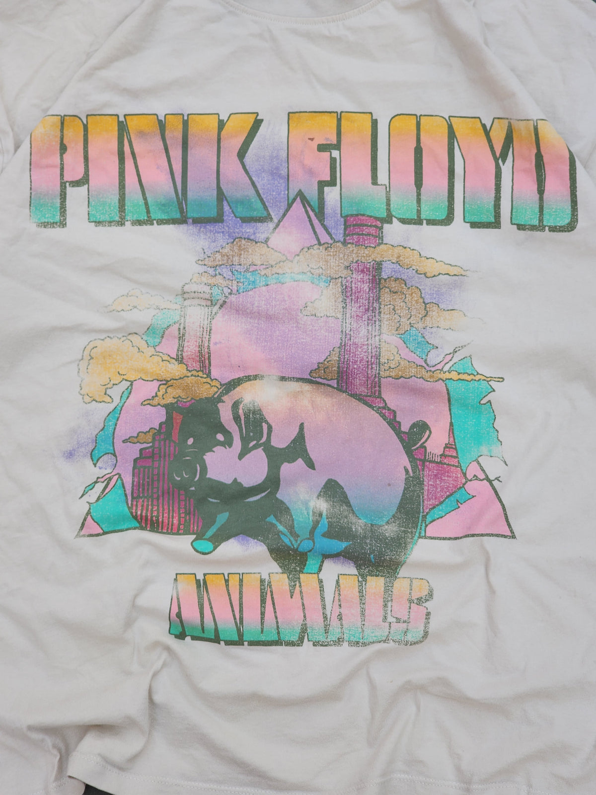 Pink Floyd Animals Official Off White Tee (M/L)