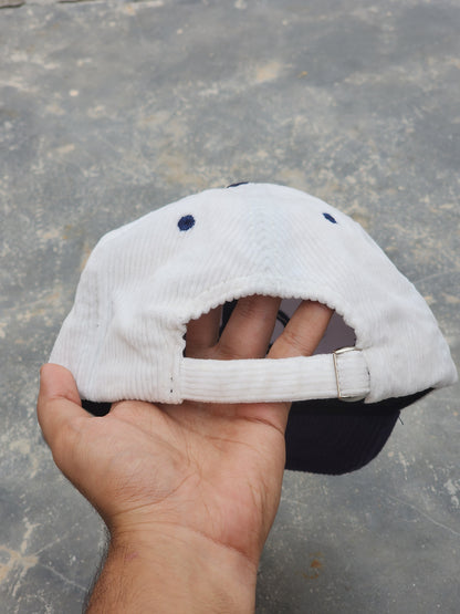 Ciao Blue and White Corduroy Cap