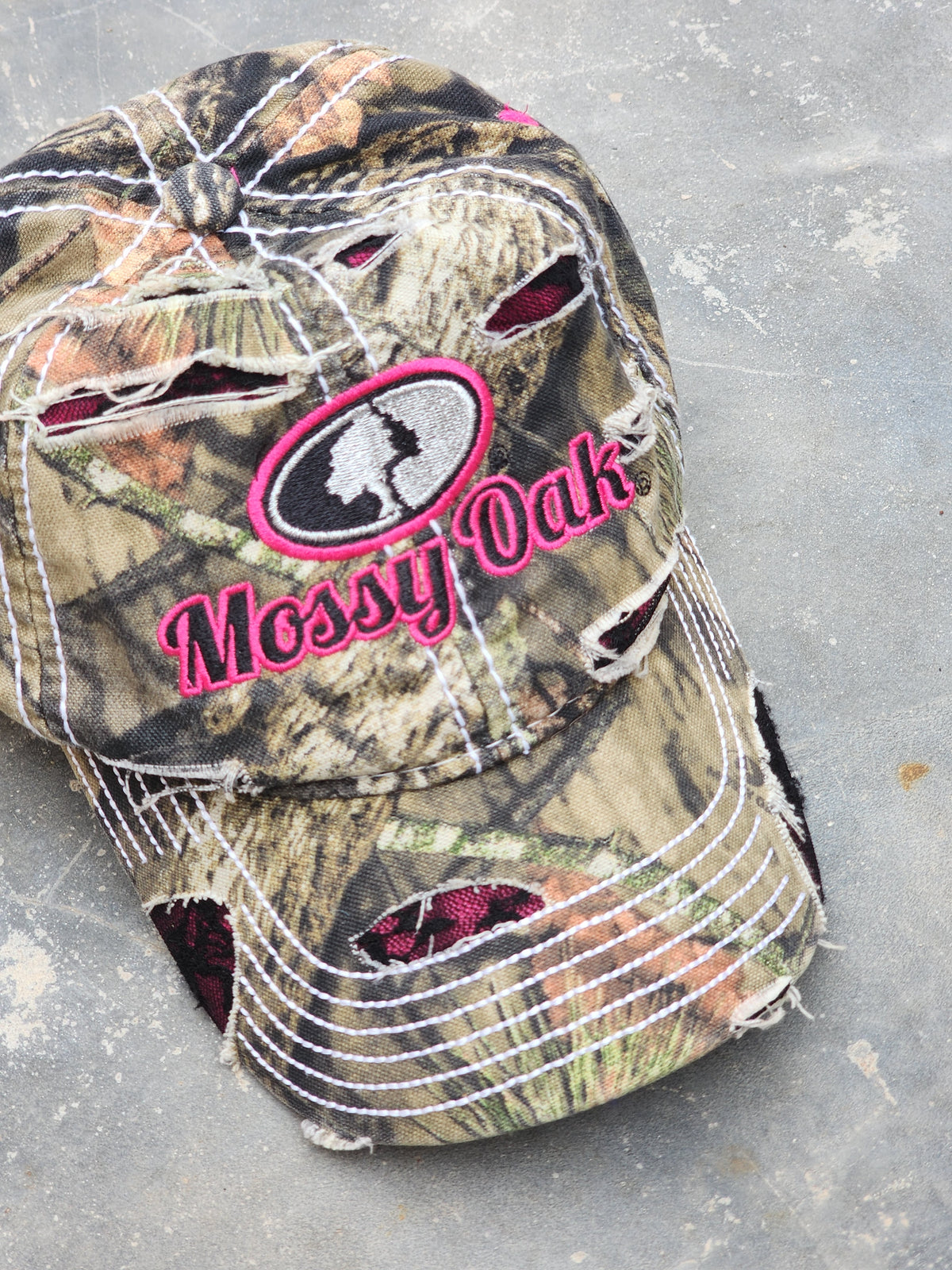Mossy Oak Distress Reveal Camo / Pink  Cap