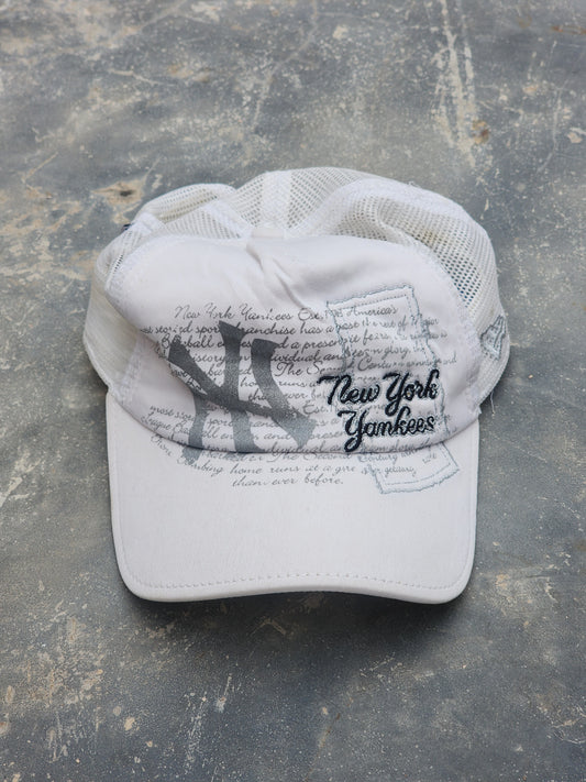 Vintage New York Yankees MLB New Era White Trucker Hat