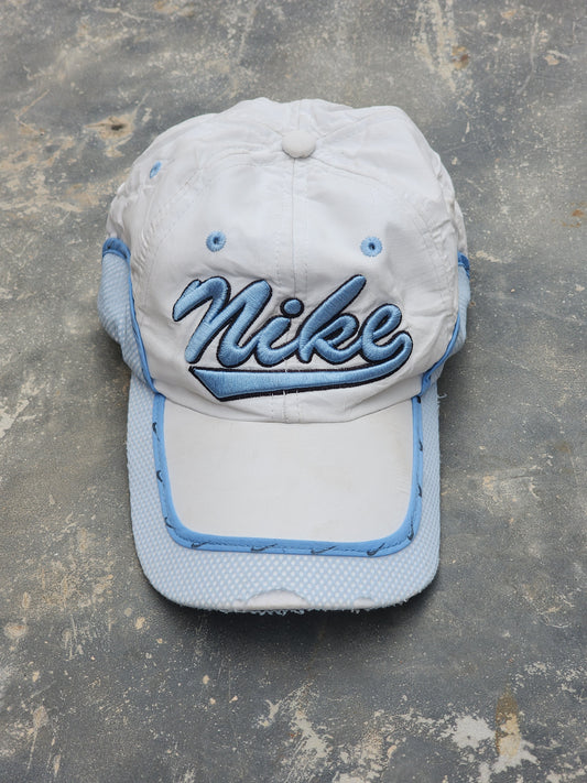 Vintage Y2K Nike Light Blue and White Dri Fit Cap