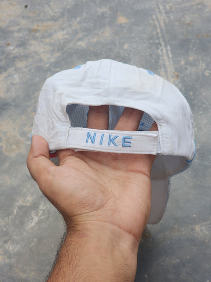Vintage Y2K Nike Light Blue and White Dri Fit Cap