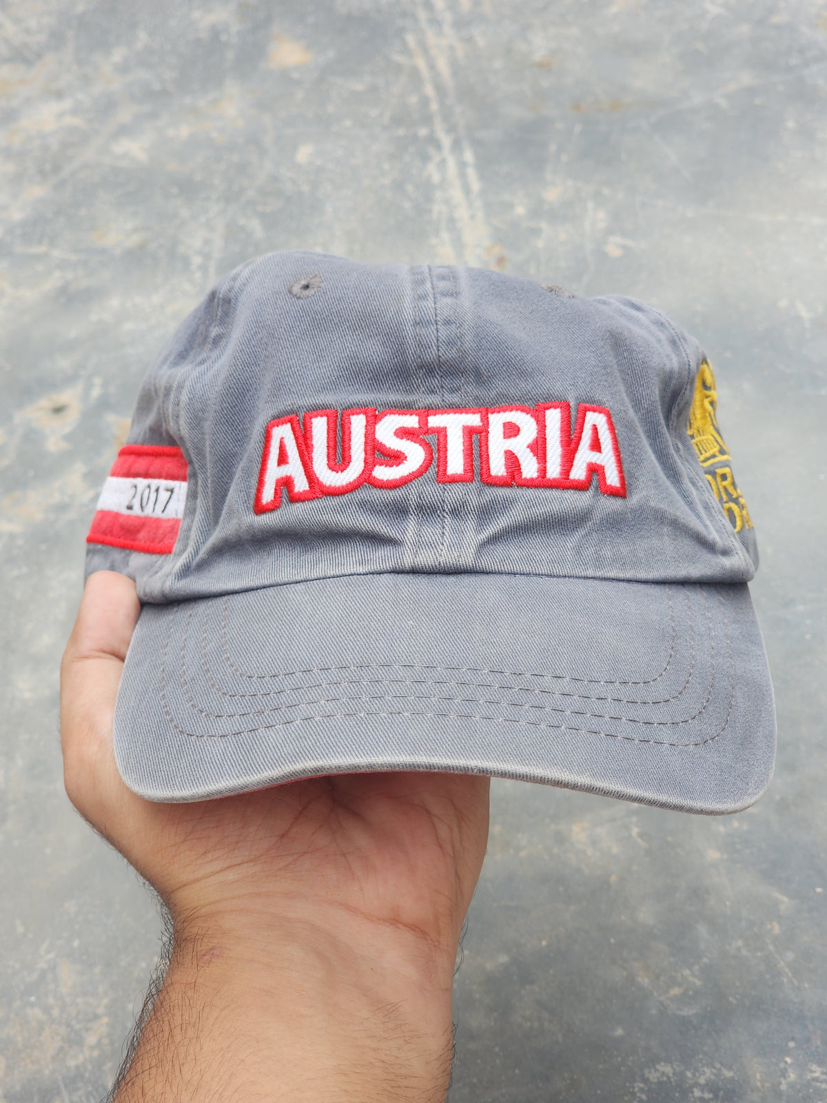 Austria 2017 Horses or Dreams Gray and Red Cap