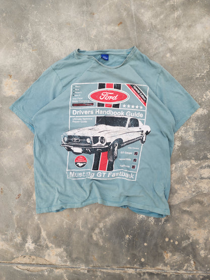 Vintage Ford Driver's Handbook Teal Tee (L)