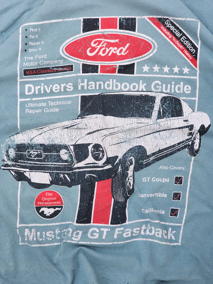 Vintage Ford Driver's Handbook Teal Tee (L)