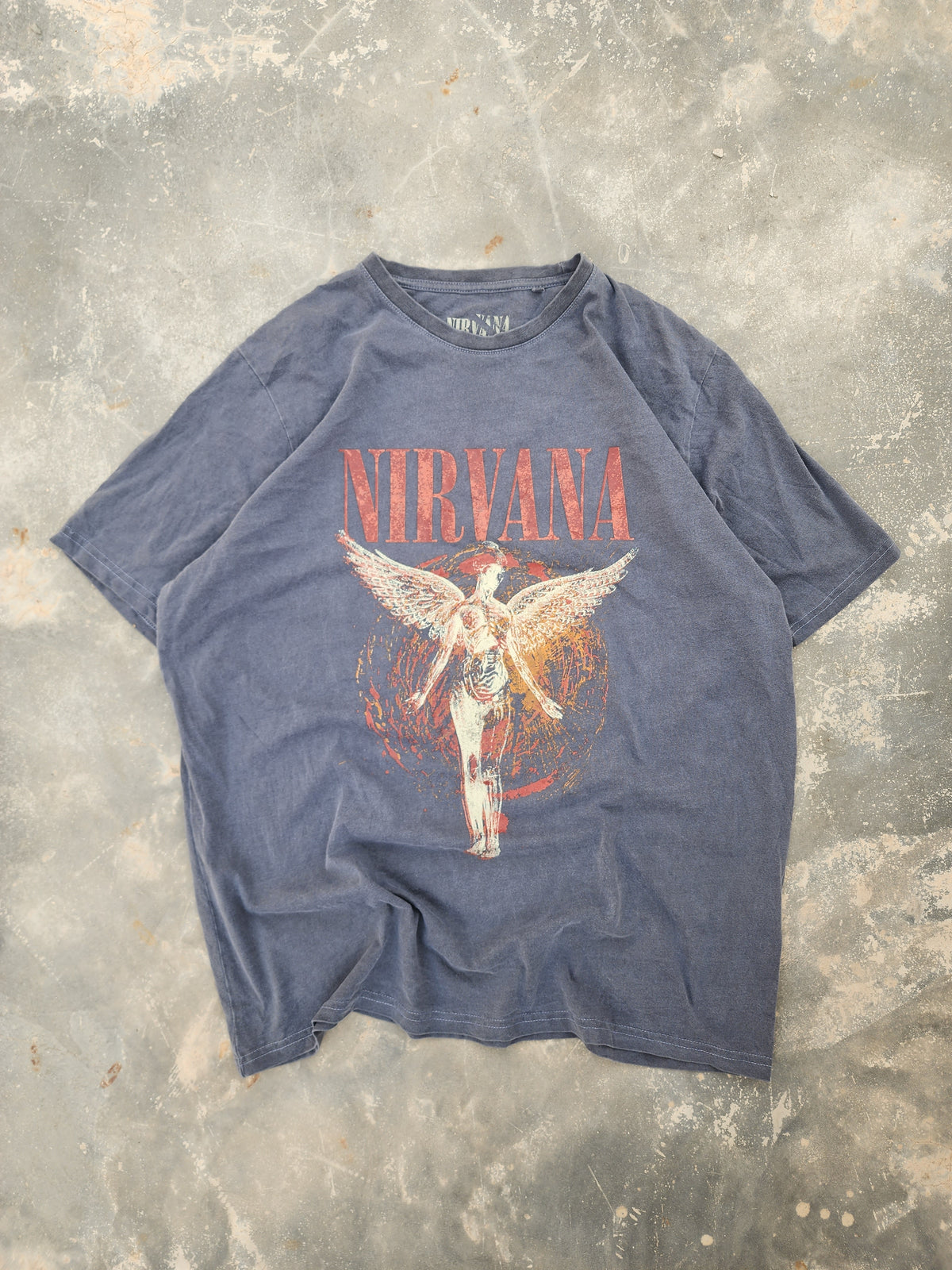 Nirvana Gray and Red Angel Tee (L)