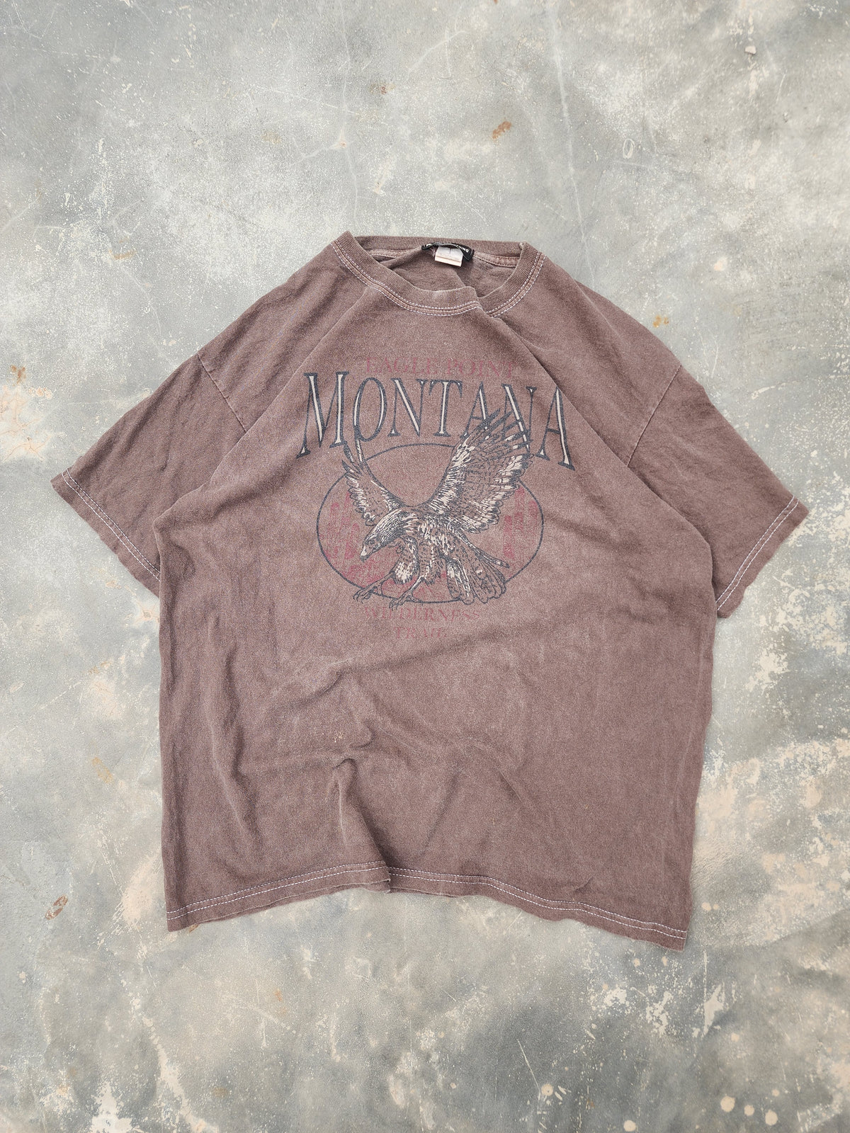 Pretty Little Thing Faded Brown Montana Tee (S)