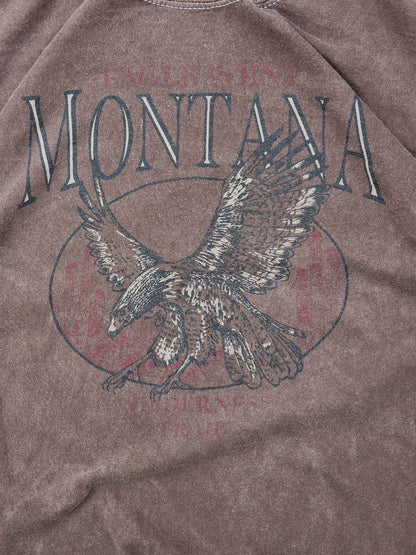 Pretty Little Thing Faded Brown Montana Tee (S)