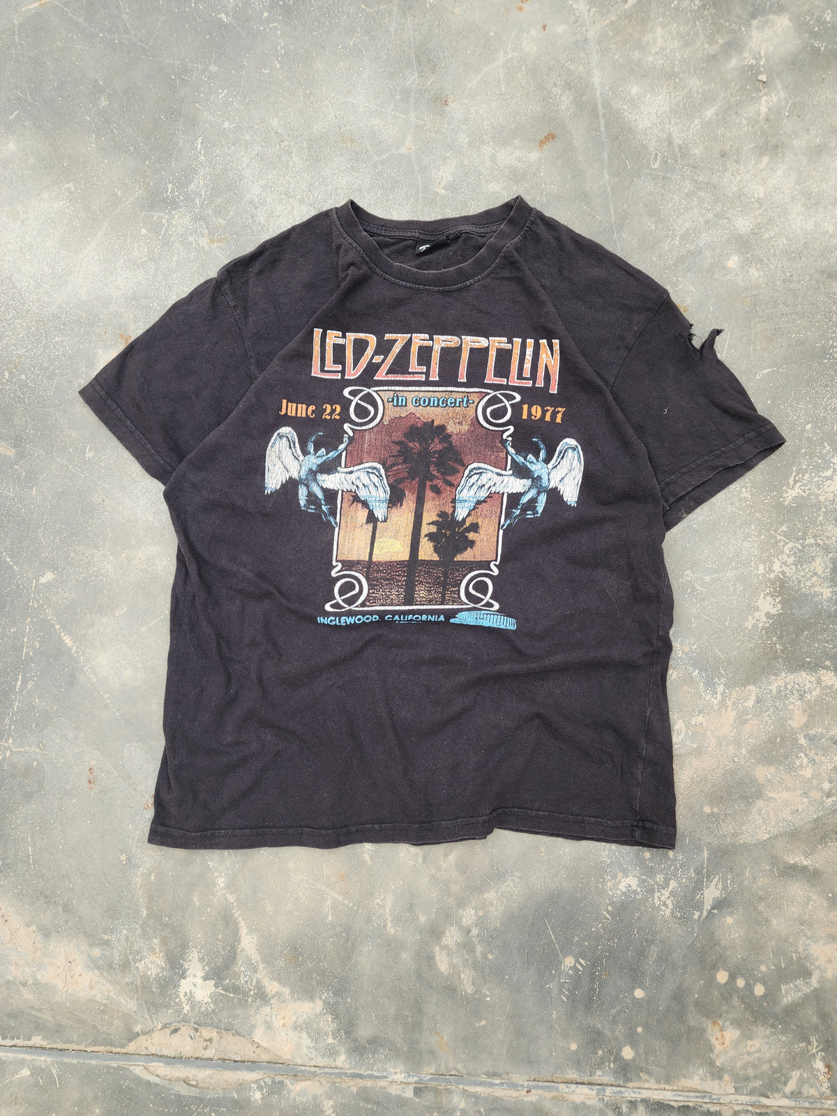 Vintage 2008 Led Zeppelin Distressed Tee (L)