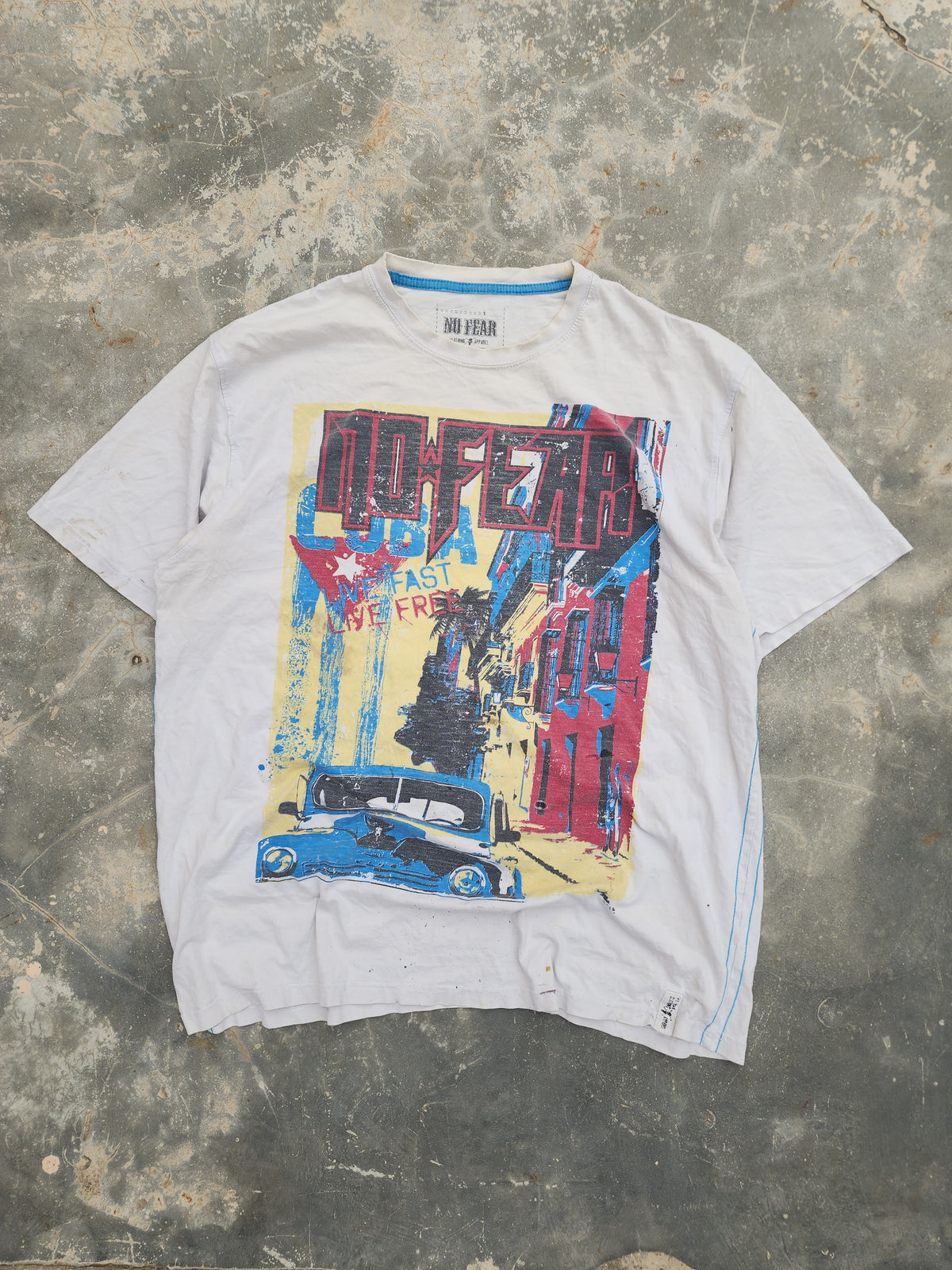 No Fear Cuban City White Tee (L)