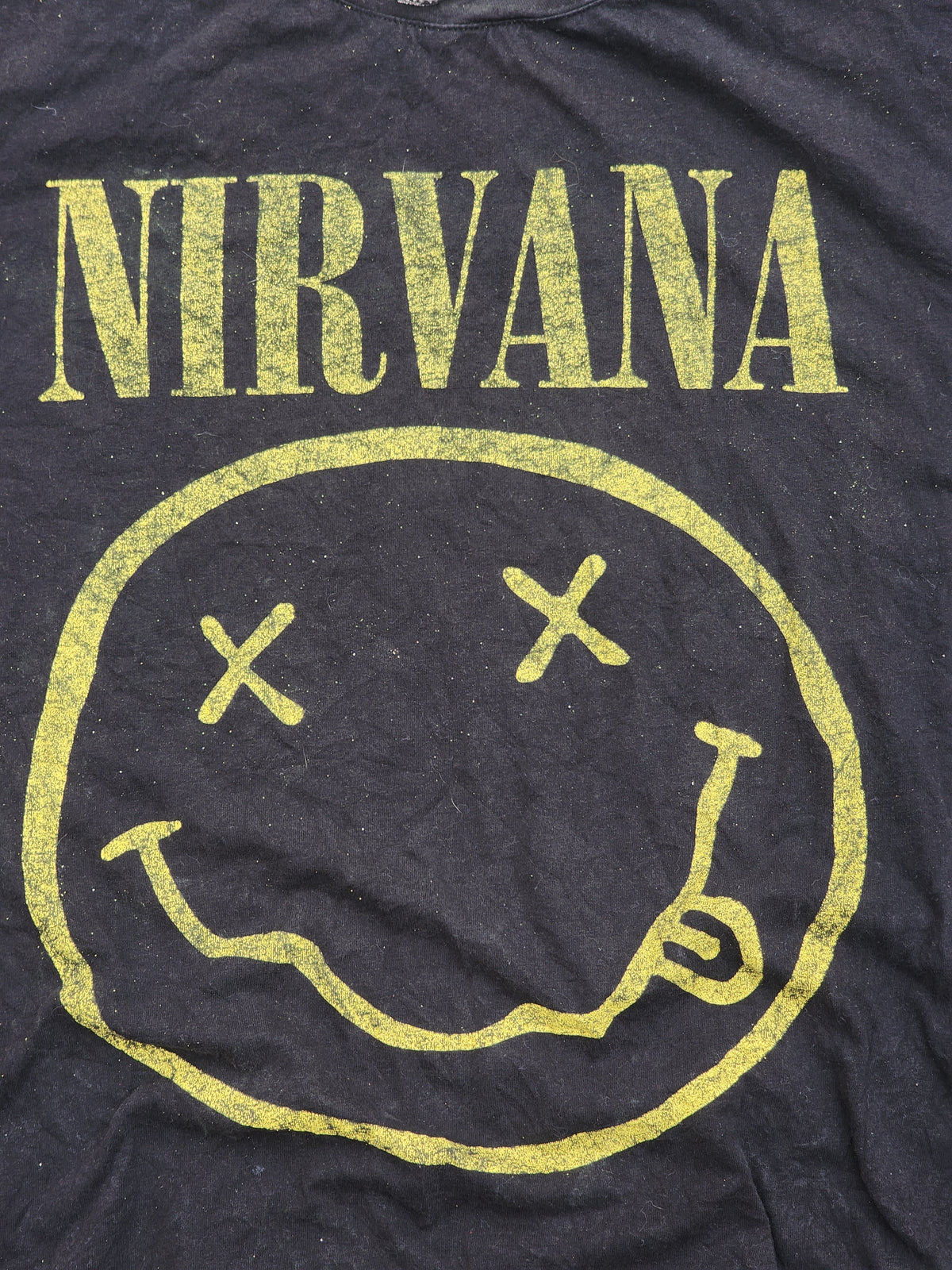 Nirvana 2015 Black and Yellow Baby Tee (S/M)