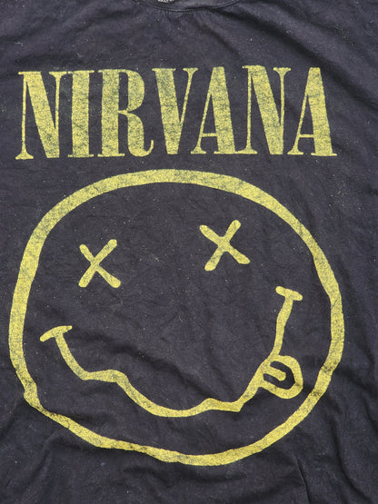 Nirvana 2015 Black and Yellow Baby Tee (S/M)