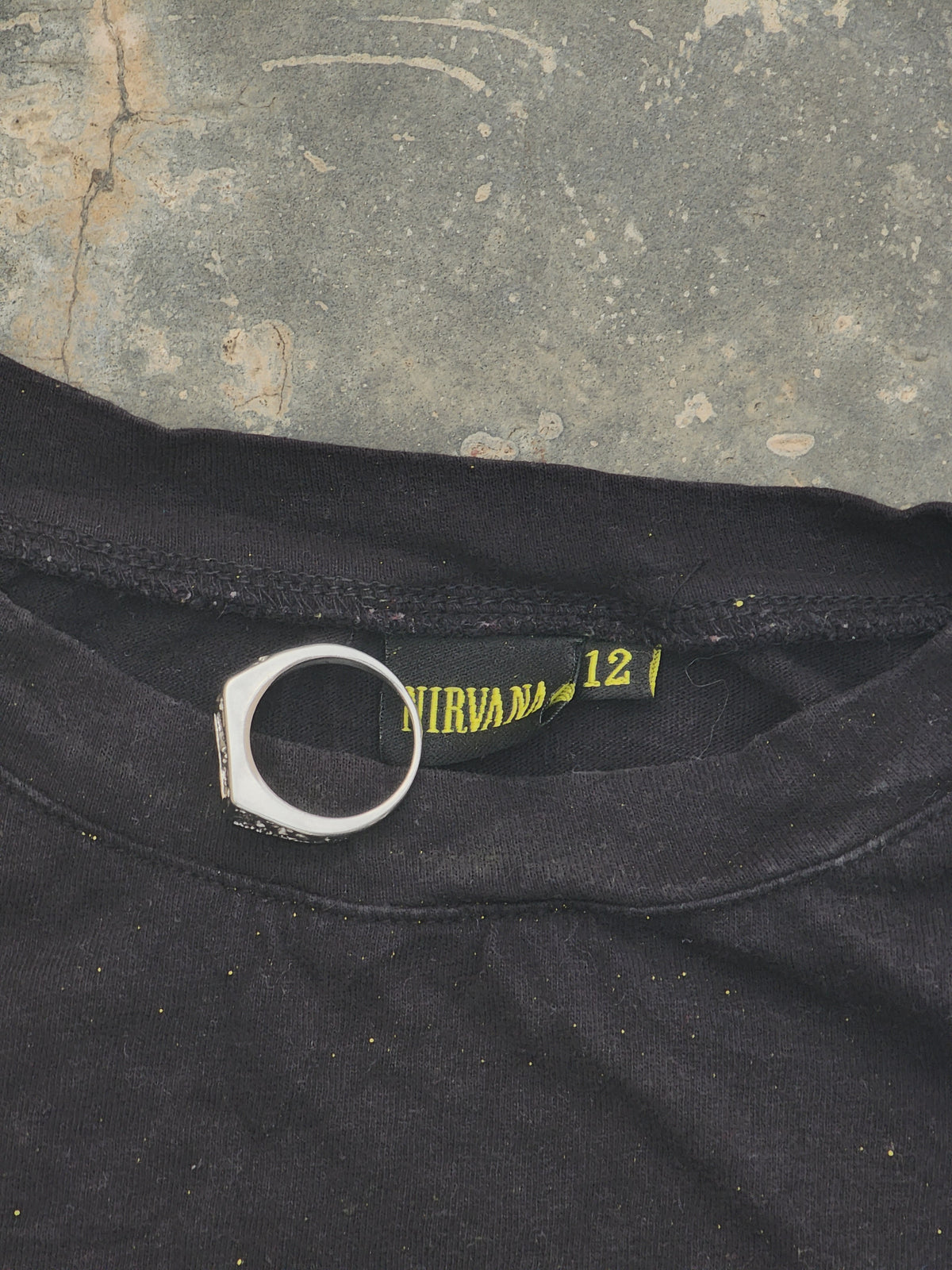 Nirvana 2015 Black and Yellow Baby Tee (S/M)