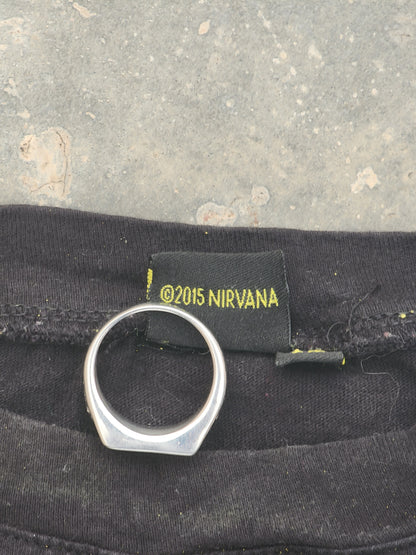 Nirvana 2015 Black and Yellow Baby Tee (S/M)