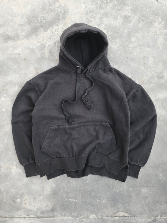 Plain House Black Cropped Boxy Fit Hoodie (S)