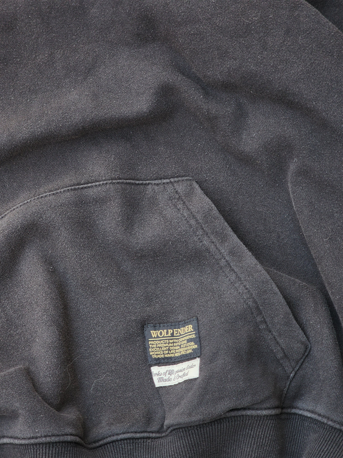 Vintage Wolp Ender Plain Black Boxy Fit Hoodie (M/L)