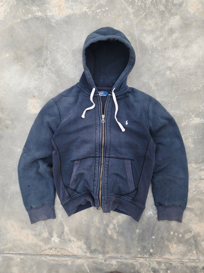 90s Vintage Polo Ralph Lauren Heavyweight Zipper Hoodie (M)