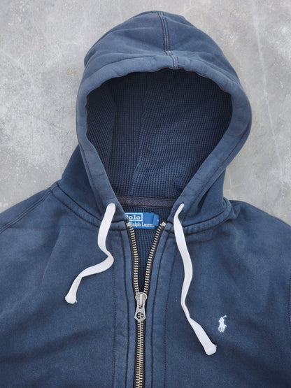 90s Vintage Polo Ralph Lauren Heavyweight Zipper Hoodie (M)