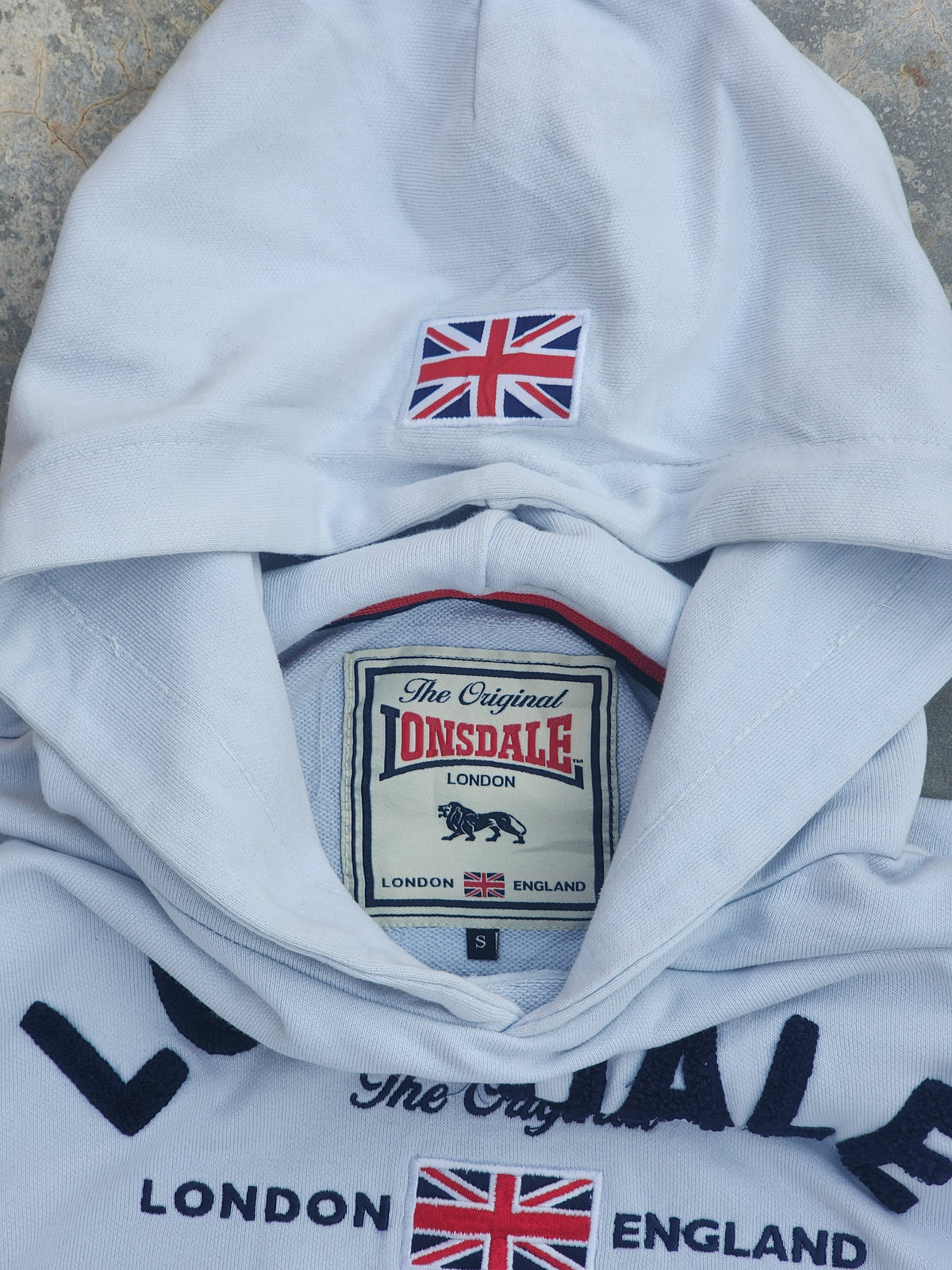 Vintage Lonsdale White Hoodie (S/M)