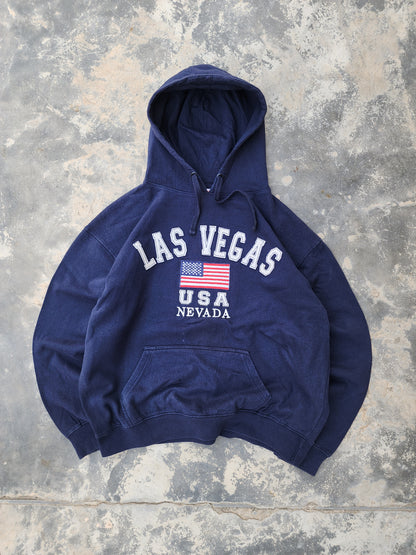 Vintage 2014 Las Vegas USA Nevada Dark Blue Hoodie (S)