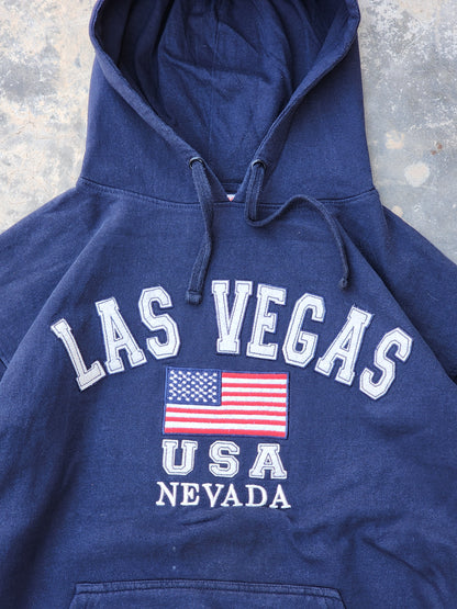 Vintage 2014 Las Vegas USA Nevada Dark Blue Hoodie (S)