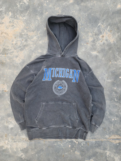 Michigan Gray Stone Washed Hoodie by Travel (M/L)