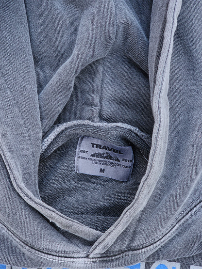 Michigan Gray Stone Washed Hoodie by Travel (M/L)
