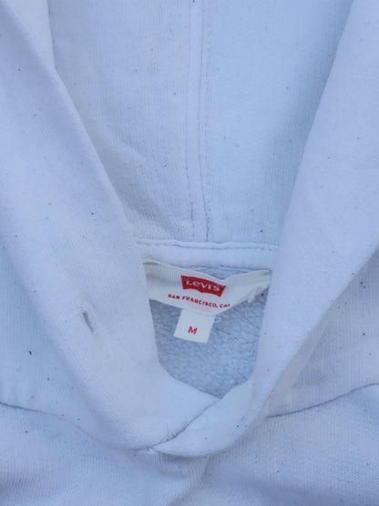 Levi's White Spellout Embroidery Hoodie (S)
