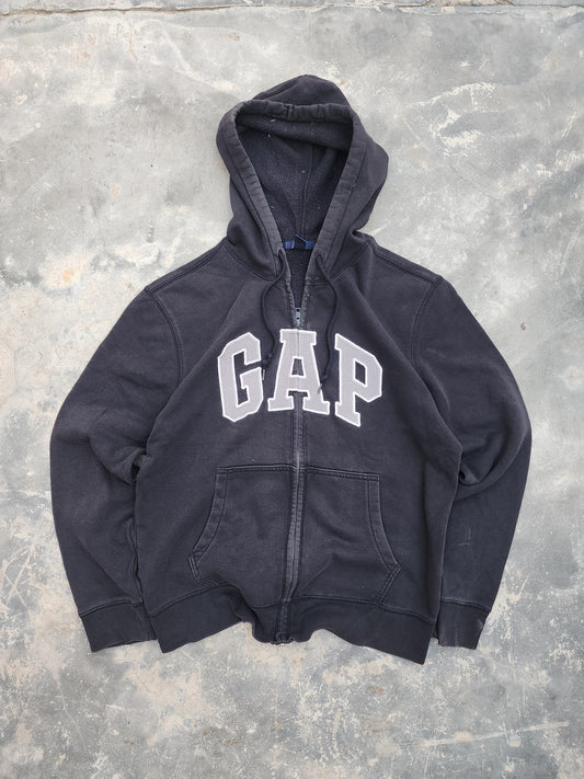 Gap Black and Gray Zipper Hoodie (S)