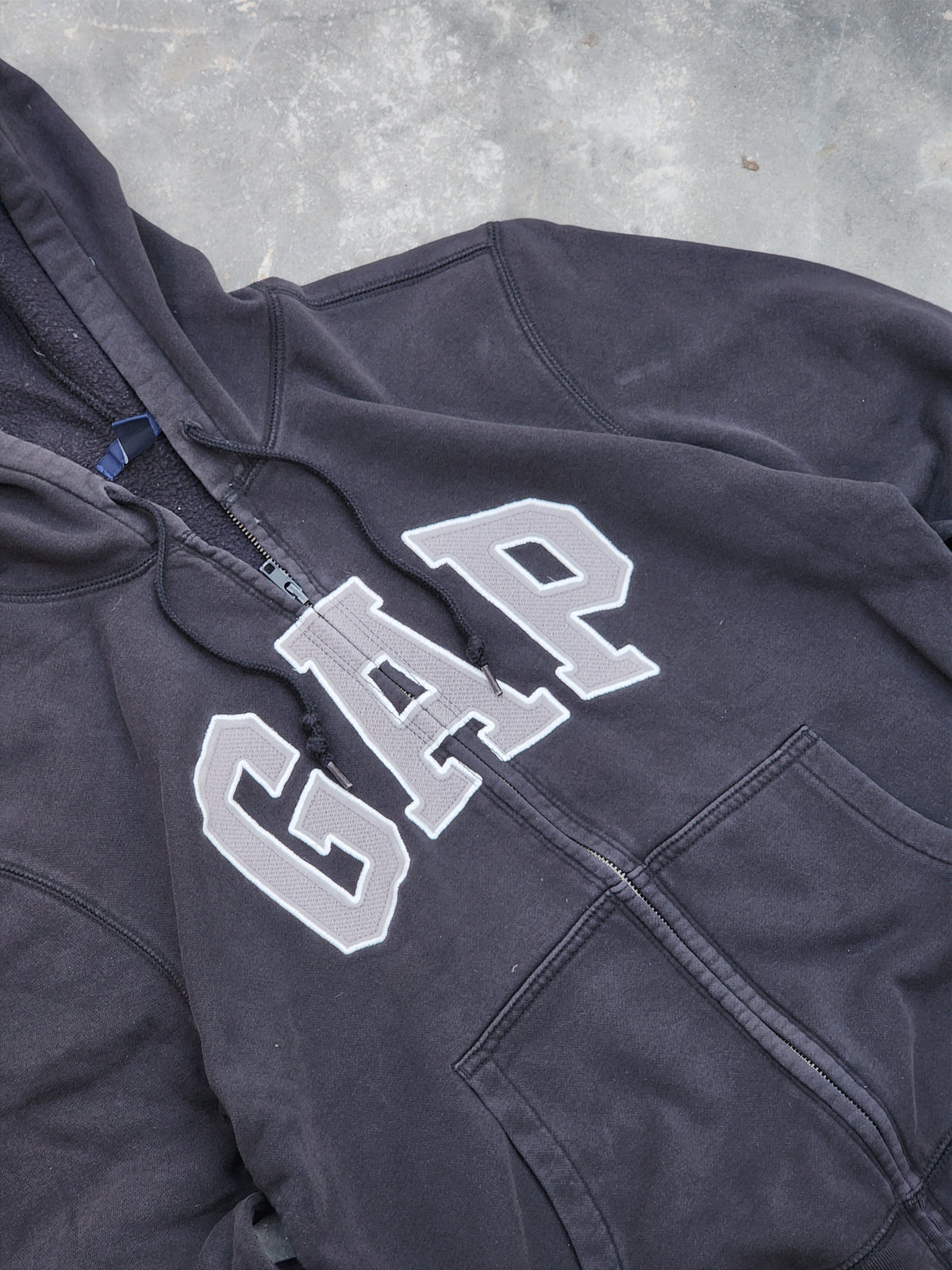 Gap Black and Gray Zipper Hoodie (S)