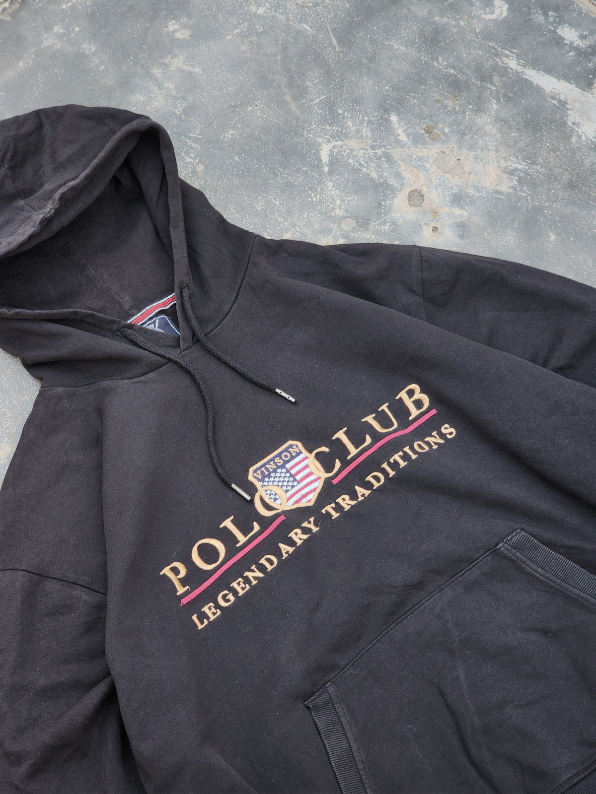 Vinson Polo Club Black Hoodie (M)