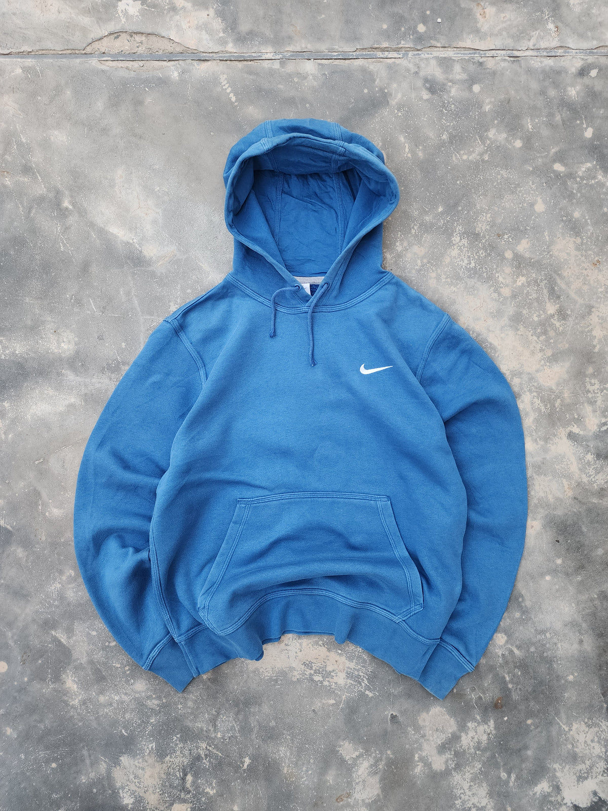 Nike Blue Plain Pullover Hoodie (S/M)