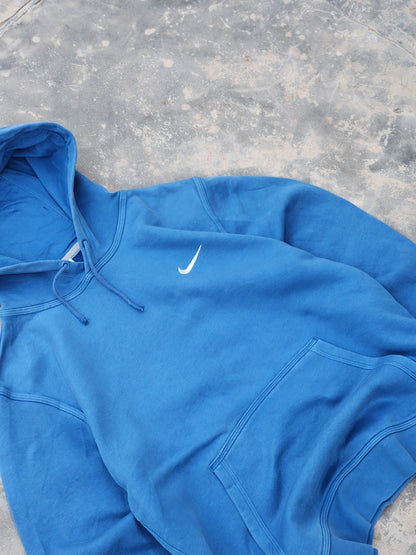 Nike Blue Plain Pullover Hoodie (S/M)