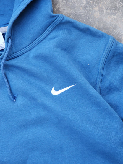 Nike Blue Plain Pullover Hoodie (S/M)