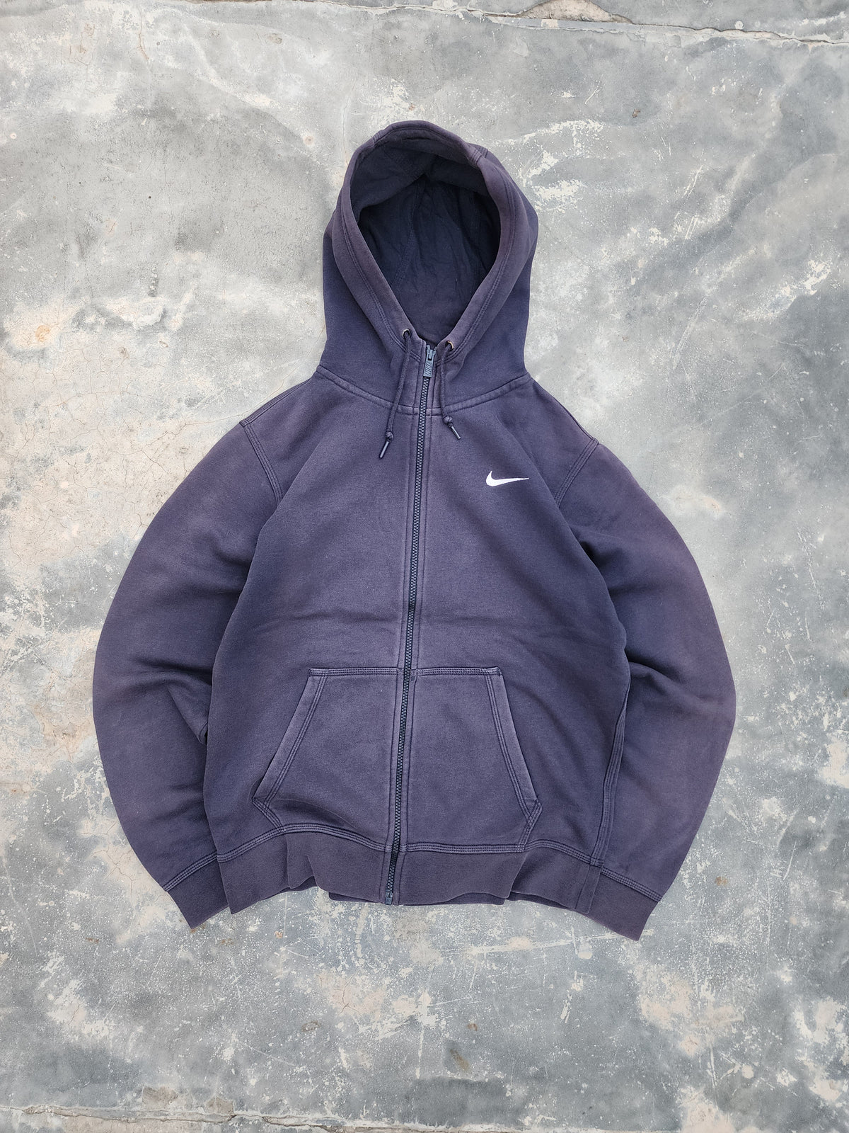 Nike Dark Blue Sunfaded Zipper Hoodie (S/M)