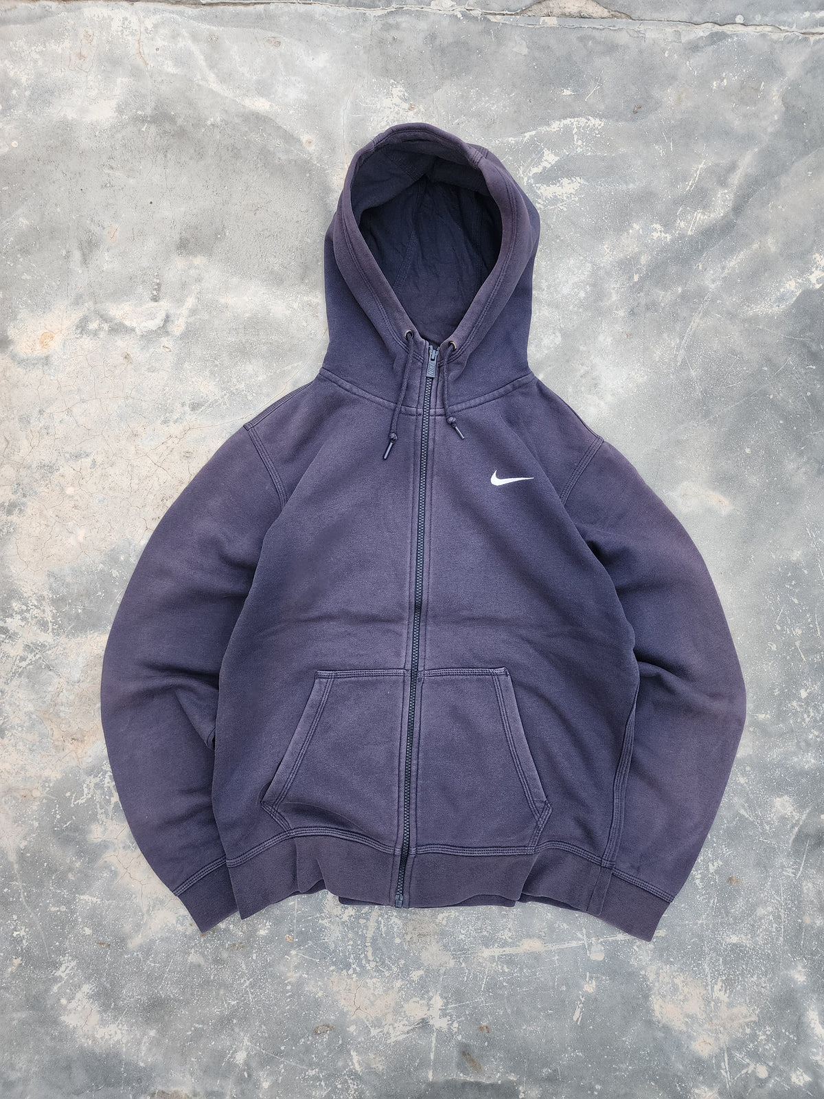 Nike Dark Blue Sunfaded Zipper Hoodie (S/M)