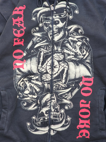 Vintage Y2K No Fear Zipper Hoodie (S/M)