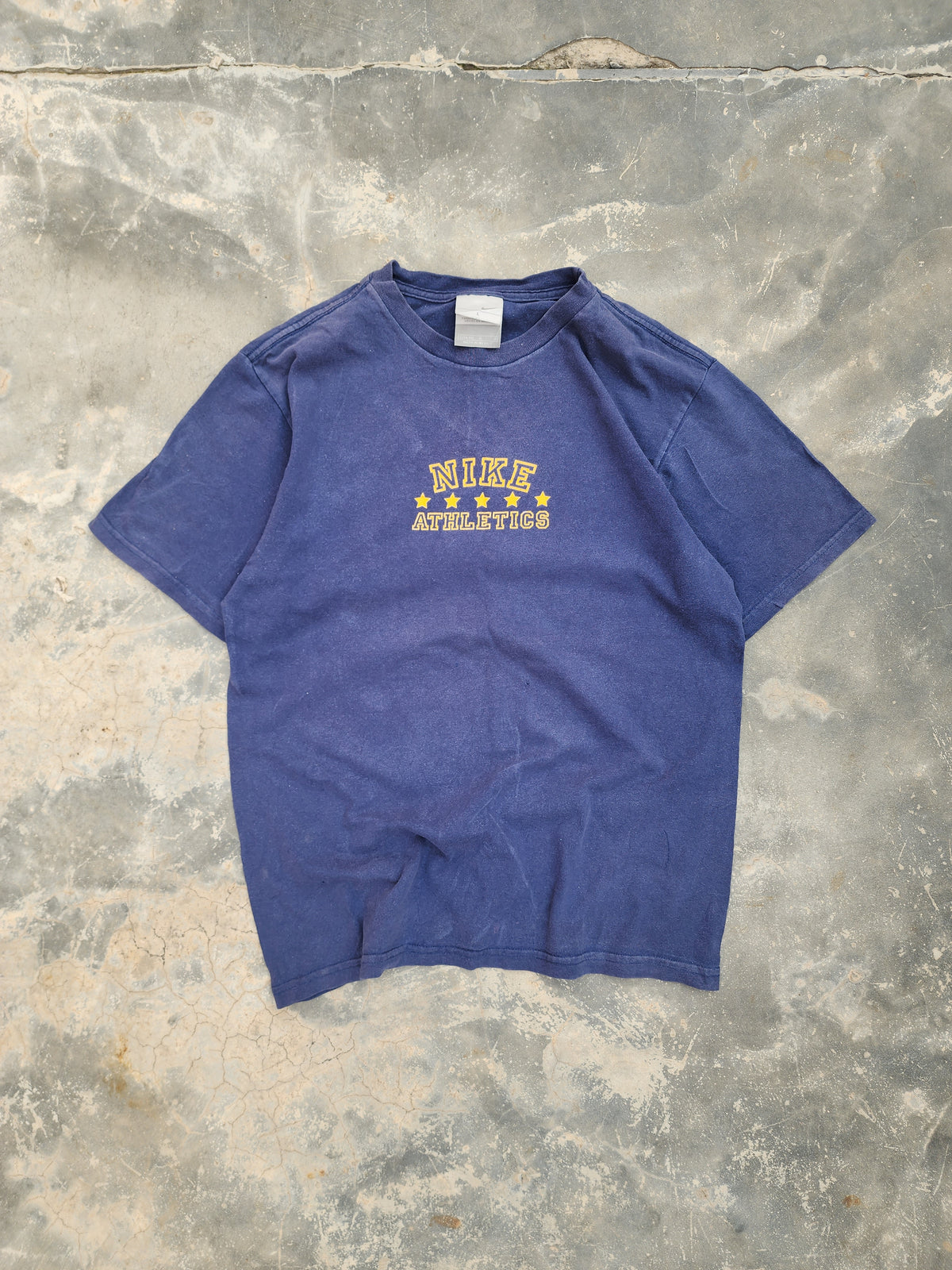Vintage Late 90s Nike Athletics Dark Blue Tee (S)
