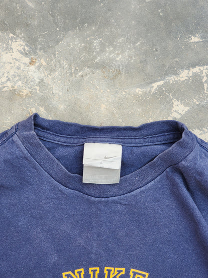 Vintage Late 90s Nike Athletics Dark Blue Tee (S)