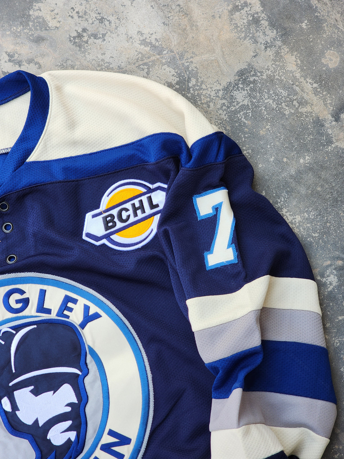 Langley Rivermen BCHL Hockey Jersey - RYR Sports Alternate Third #7 (M/L)